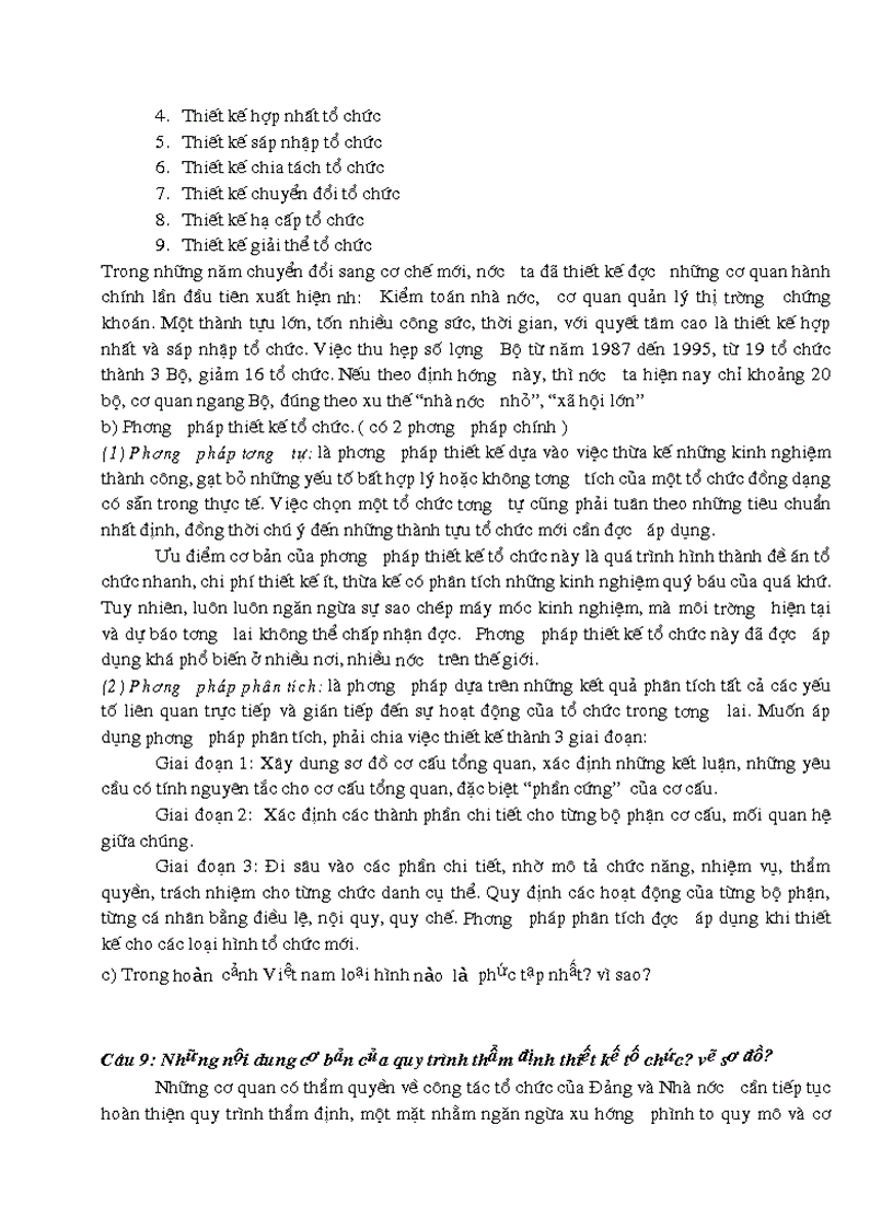 image for page Tài liệu Ôn thi môn Phân tích thiết kế tổ chức hành chính Nhà nước cao học hành chính