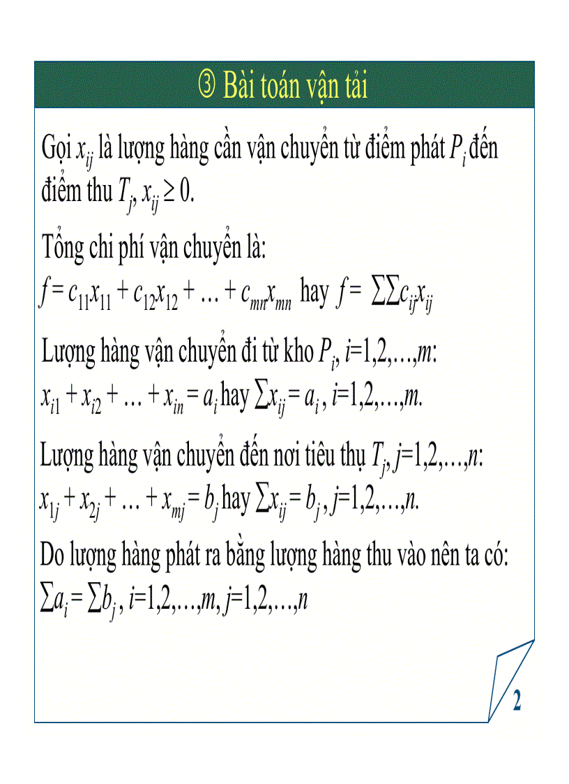 image for page Bài giảng Quy hoạch tuyến tính