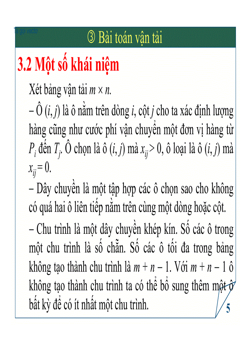 image for page Bài giảng Quy hoạch tuyến tính