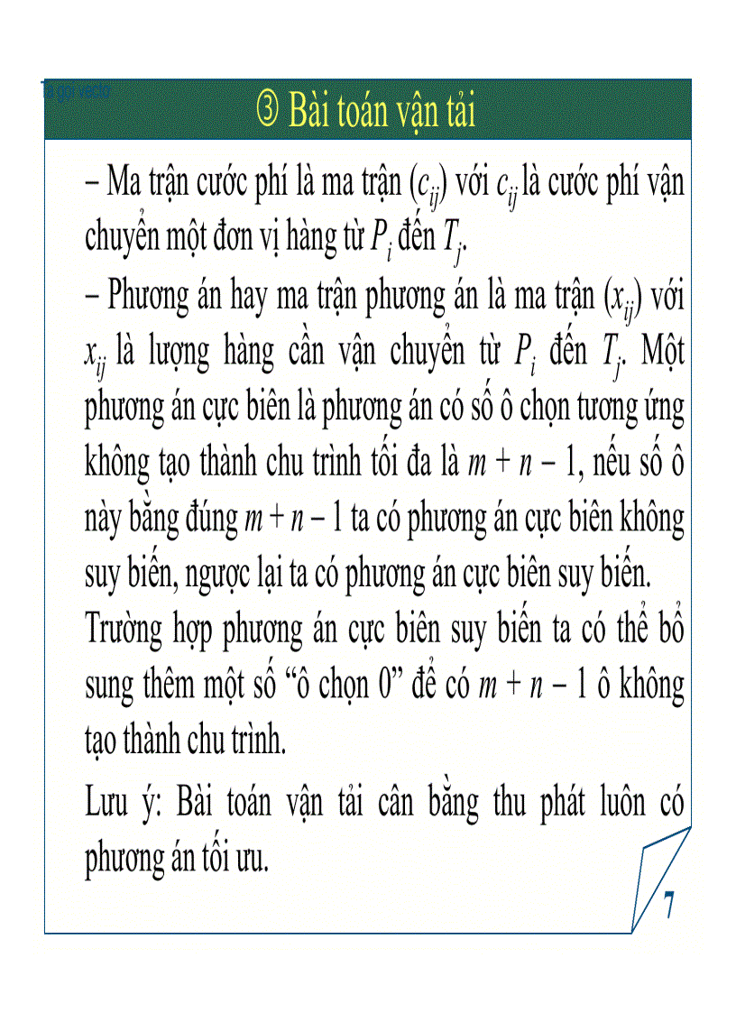 image for page Bài giảng Quy hoạch tuyến tính