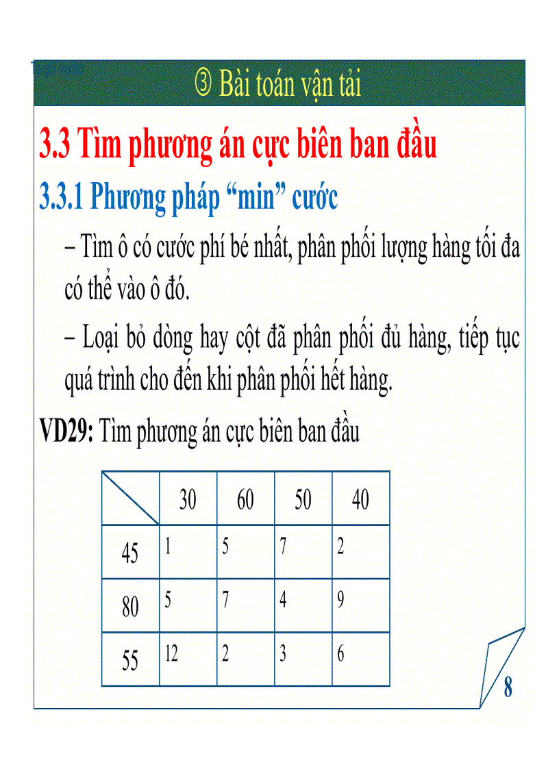 image for page Bài giảng Quy hoạch tuyến tính