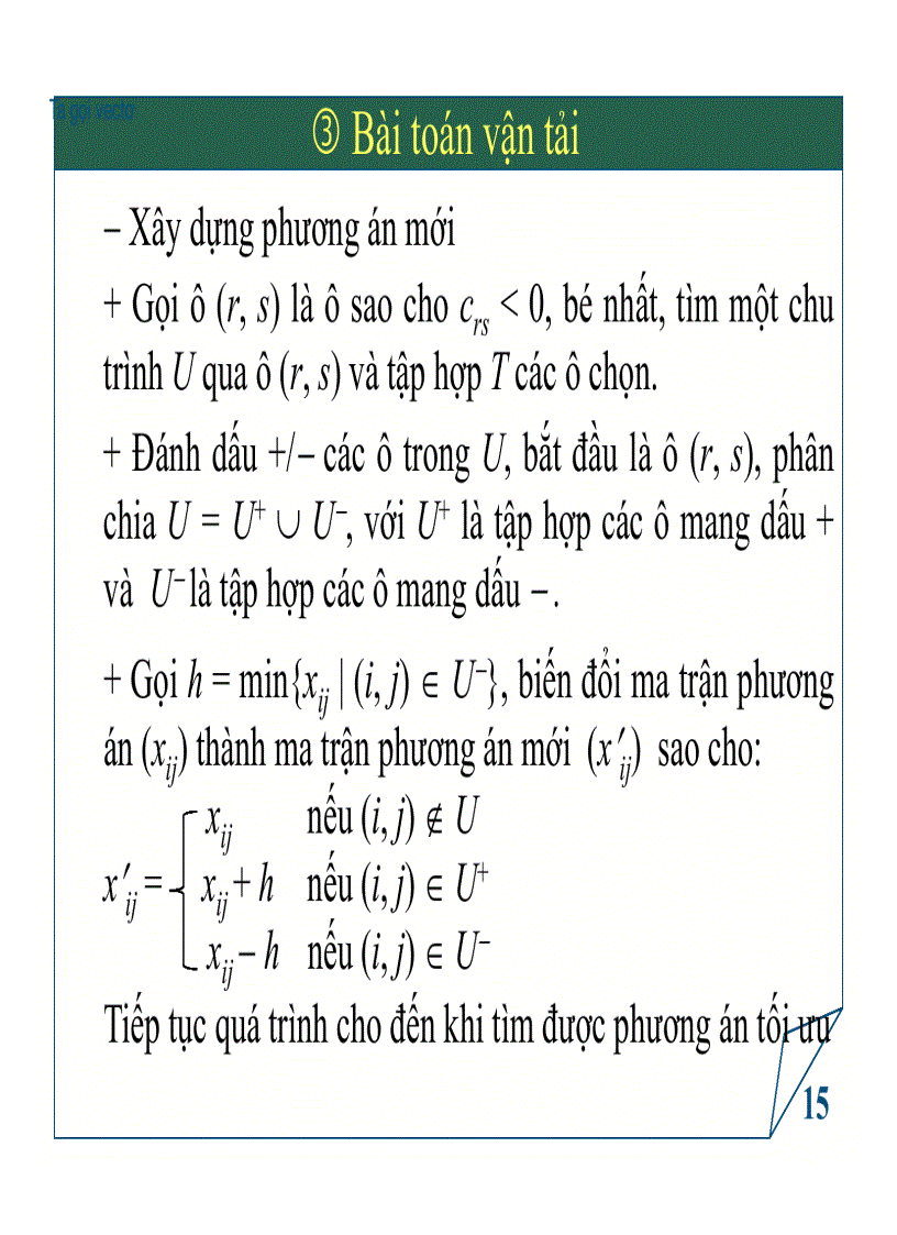 image for page Bài giảng Quy hoạch tuyến tính
