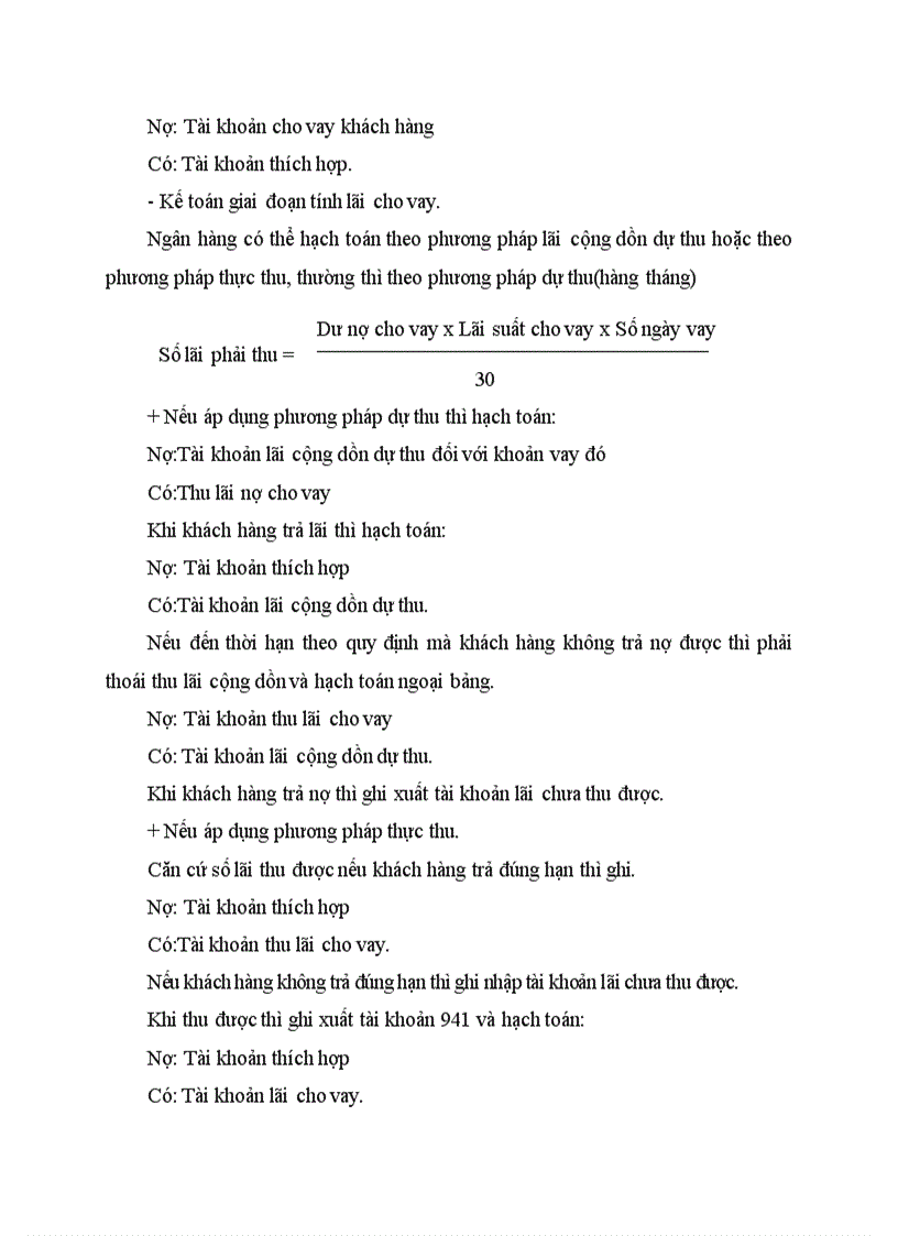 image for page Các phương thức cho vay và quy trình hạch toán các phương thức cho vay chủ yếu