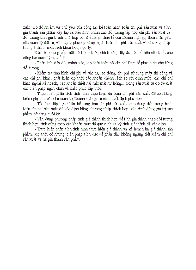 image for page Chi phí sản xuất giá thành sản phẩm yêu cầu của công tác quản lý nhiệm vụ hạch toán chi phí sản xuất và tính giá thành sản phẩm xây lắp trong doanh nghiệp kinh doanh xây lắp