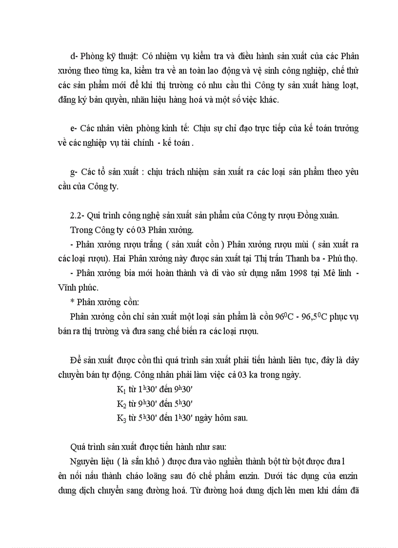 image for page Đặc điểm của công ty Rượu Đồng Xuân