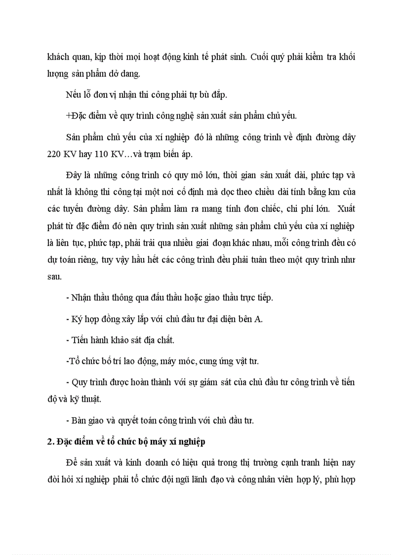 image for page Đặc điểm tình hình chung của Xí nghiệp lắp máy và xây dựng điện