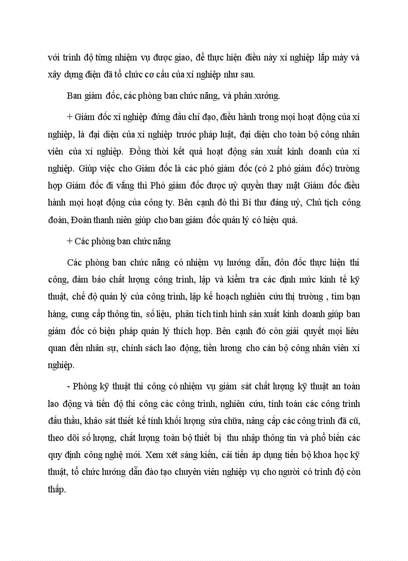 image for page Đặc điểm tình hình chung của Xí nghiệp lắp máy và xây dựng điện