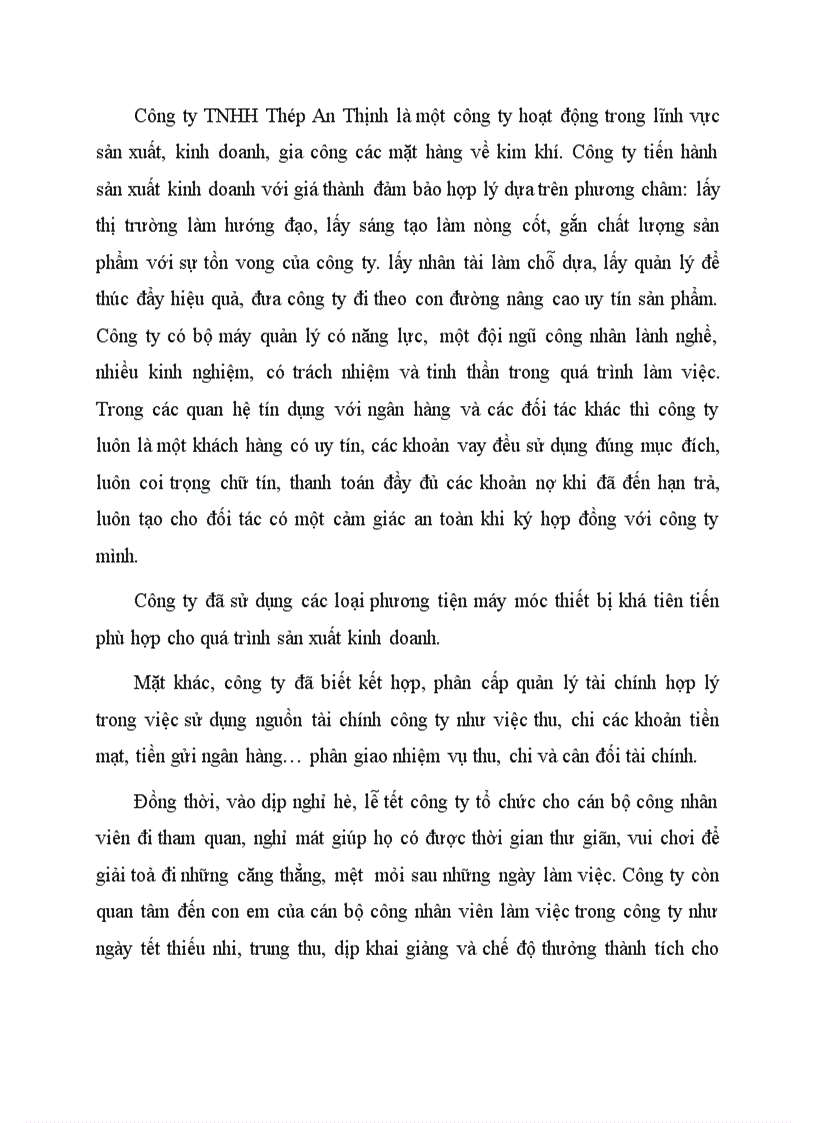 image for page Đặc điểm tình hình công ty TNHH Thép An Thịnh