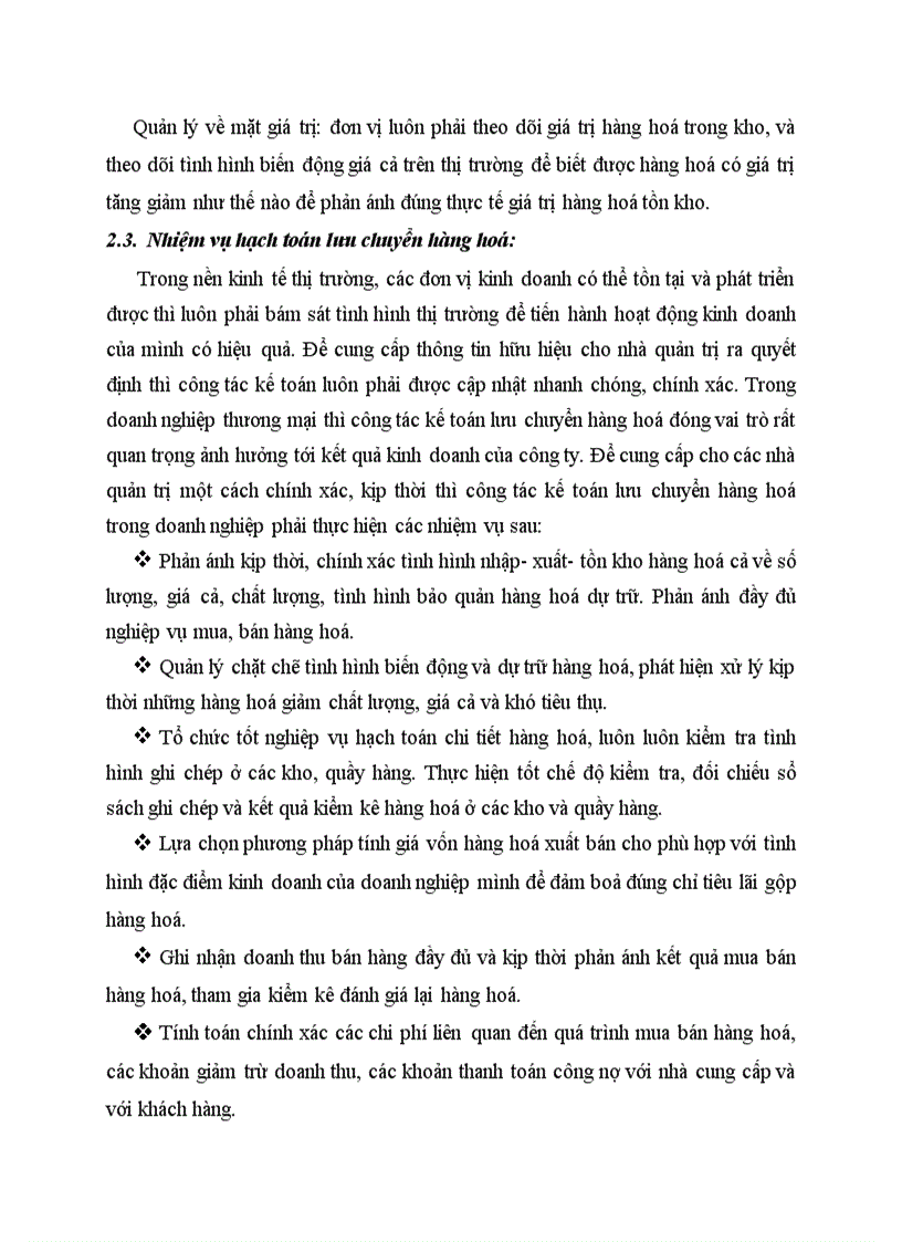 image for page Đặc điểm và nhiệm vụ hạch toán nghiệp vụ lưu chuyển hàng hoá trong các đơn vị kinh doanh thương mại