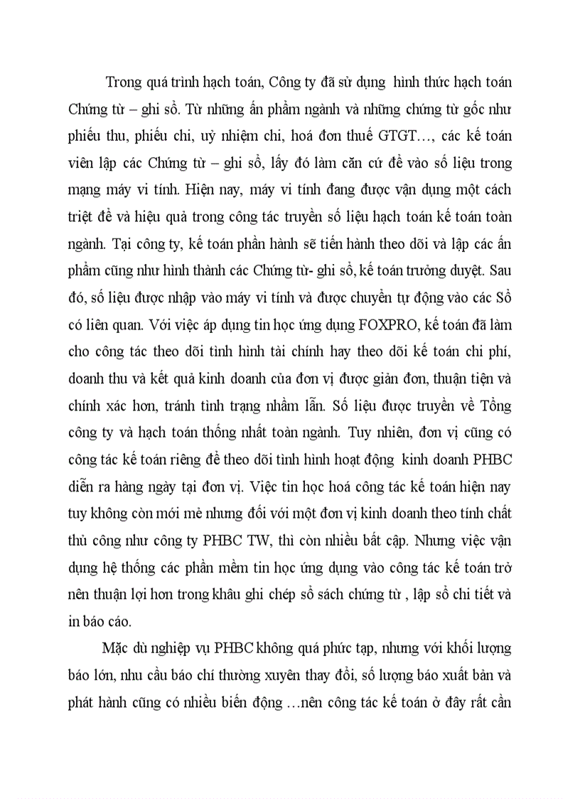 image for page Đánh giá và nhận xét về công tác hạch toán Chi phí doanh thu tại Công ty phát hành báo chí TW
