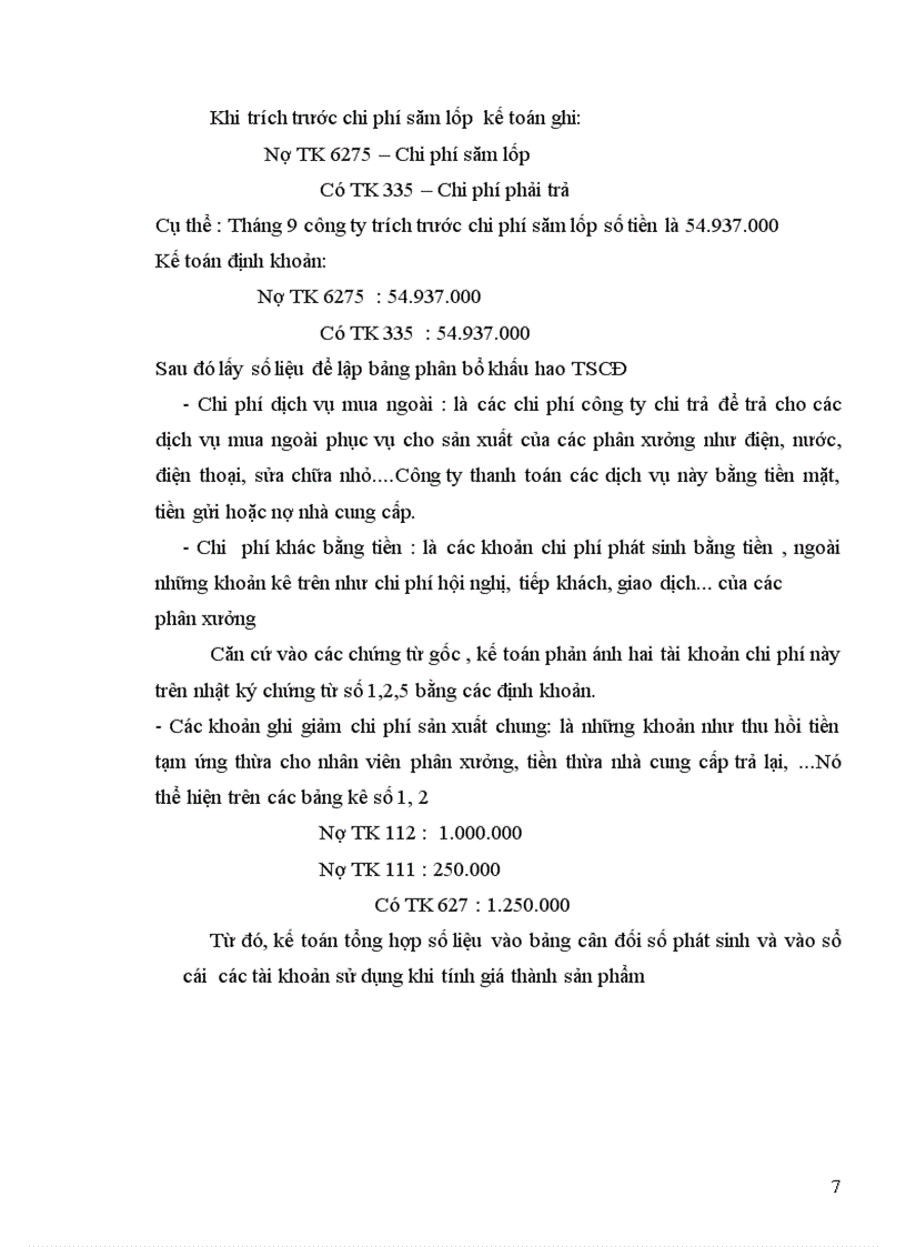 image for page Hạch toán chi phí sản xuất và tính giá thành sản phẩm của Công ty ô tô vận tải số 3