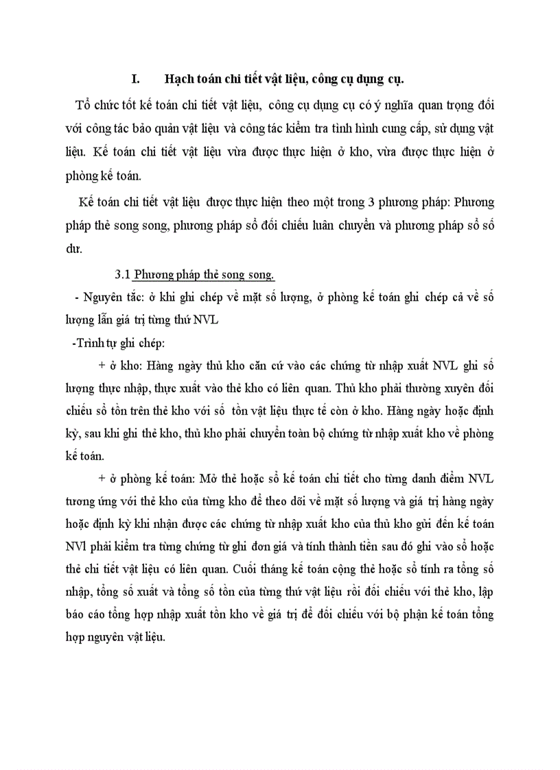 image for page Hạch toán chi tiết vật liệu công cụ dụng cụ