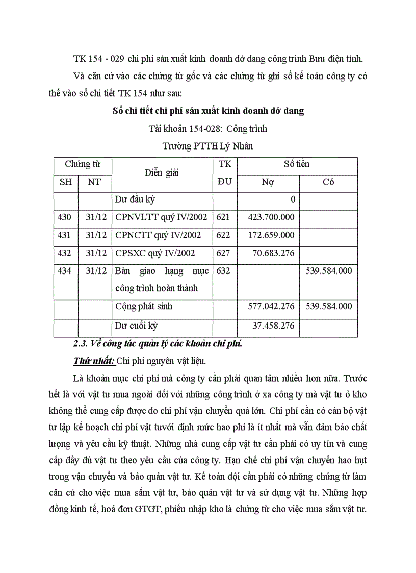image for page Hoàn thiện công tác chi phí sản xuất và tính giá thành sản phẩm tại công ty xây lắp Hà Nam