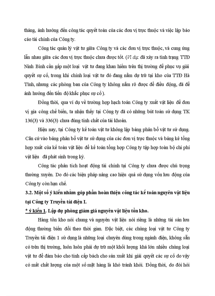 image for page Hoàn thiện công tác tổ chức kế toán nguyên vật liệu tại Công ty Truyền tải điện I