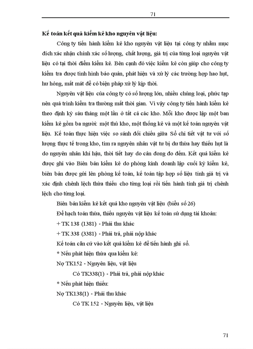image for page Kế toán kết quả kiểm kê kho nguyên vật liệu