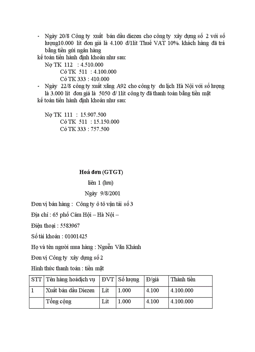 image for page Kế toán thu mua nhập xuất và dự trữ nguyên liệu chi phí vật liệu trong sử dụng của Công ty ô tô vận tải số 3