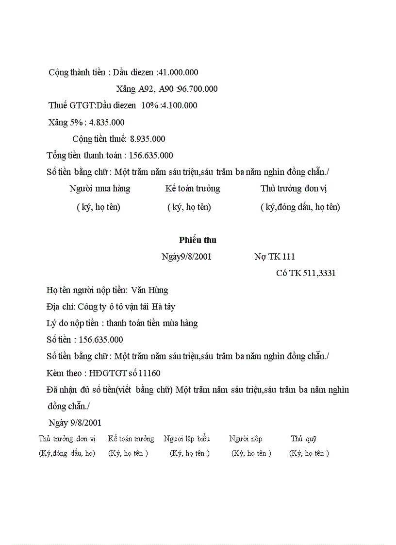 image for page Kế toán tiêu thụ của Công ty ô tô vận tải số 3