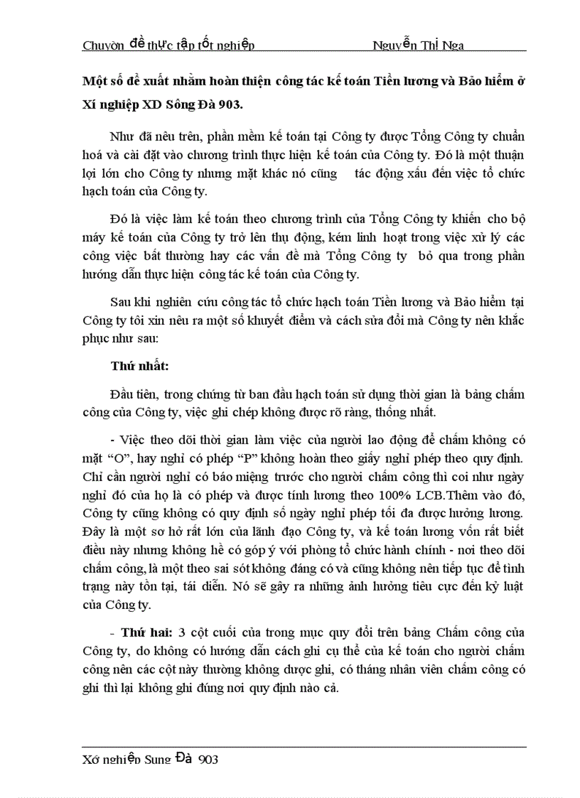 image for page Một số đề xuất nhằm hoàn thiện công tác kế toán Tiền lương và Bảo hiểm ở Xí nghiệp XD Sông Đà 903