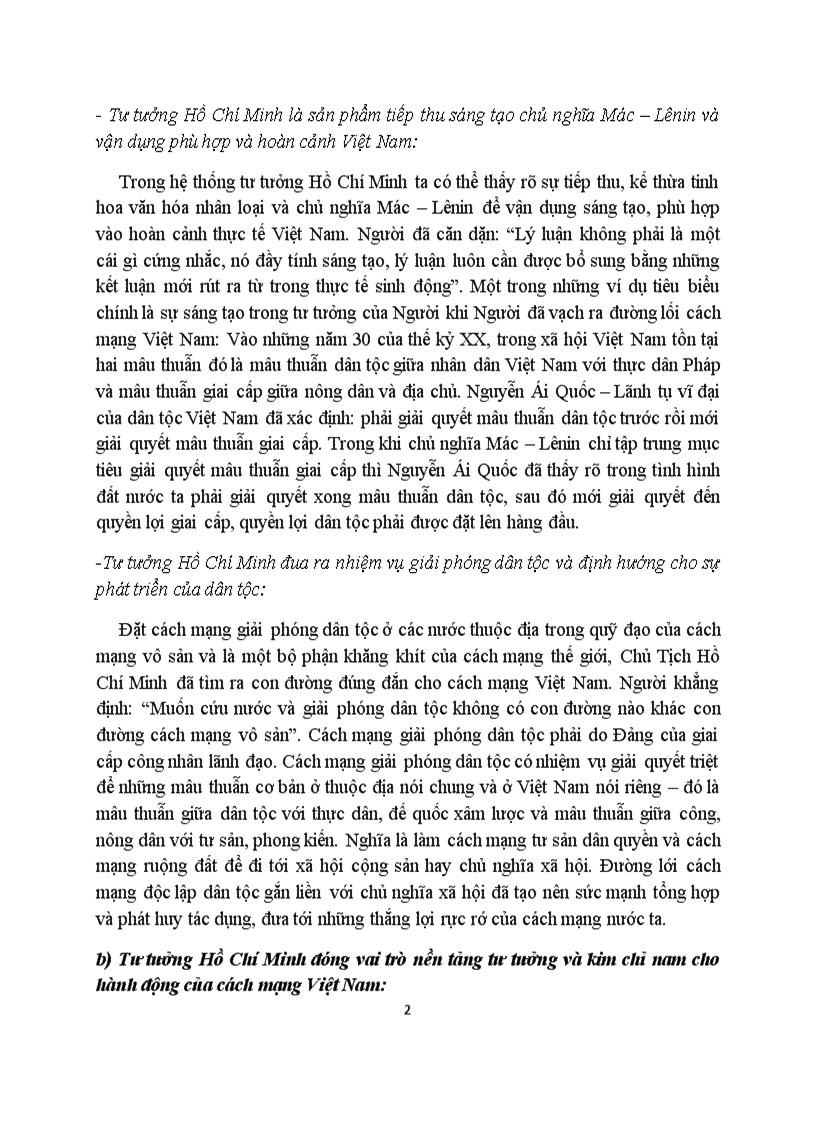 image for page Nêu giá trị lý luận và giá trị thực tiễn của tư tưởng Hồ Chí Minh