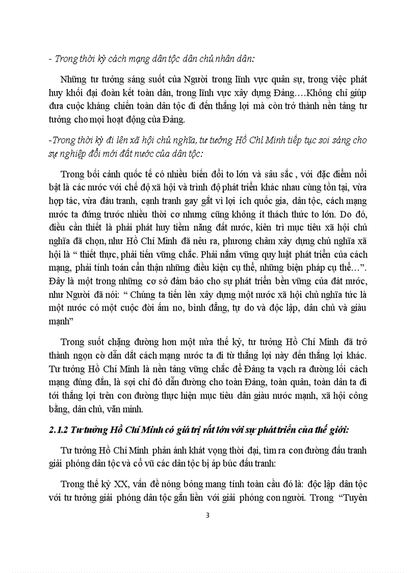image for page Nêu giá trị lý luận và giá trị thực tiễn của tư tưởng Hồ Chí Minh