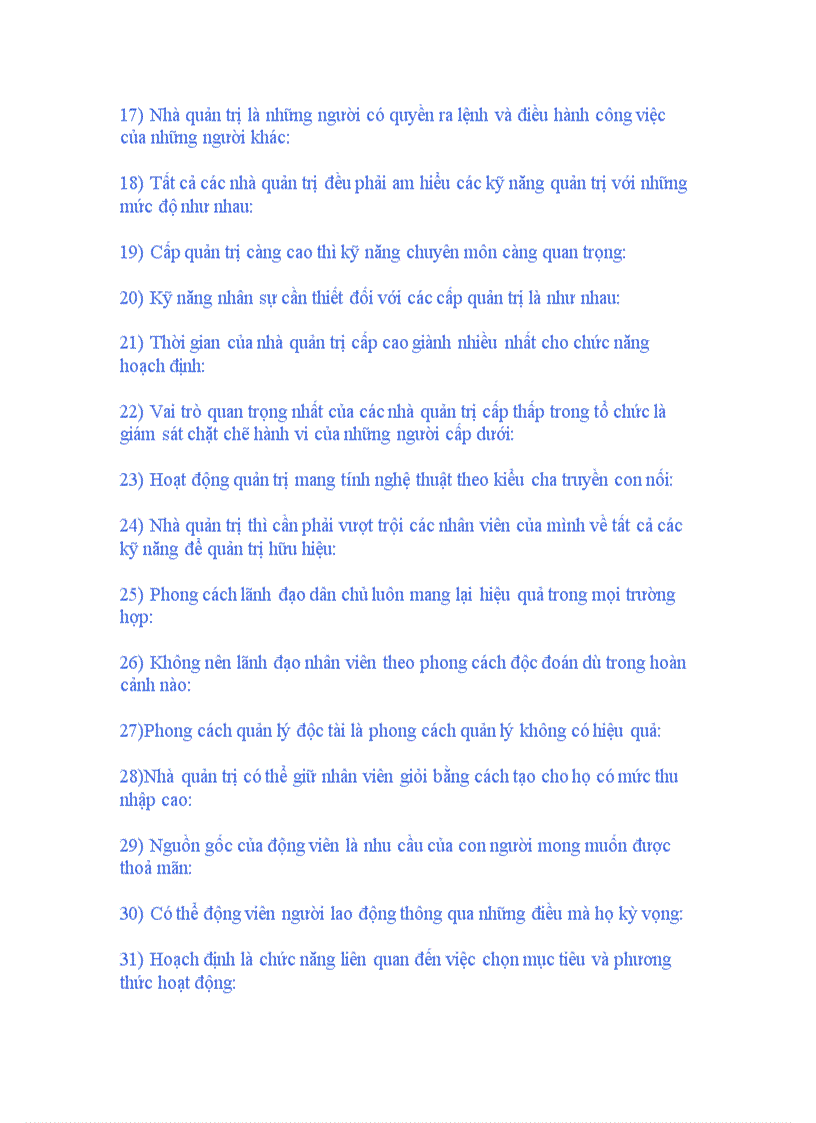 image for page Bài tập quản trị học