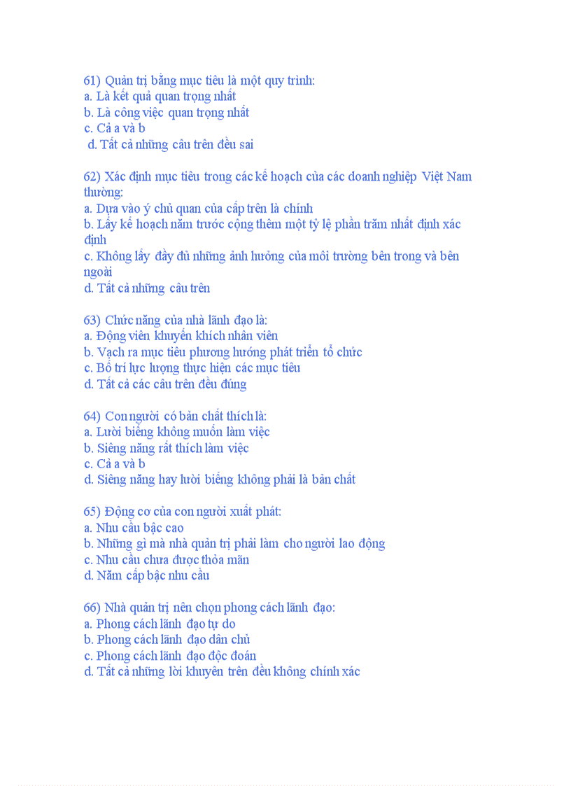 image for page Bài tập quản trị học