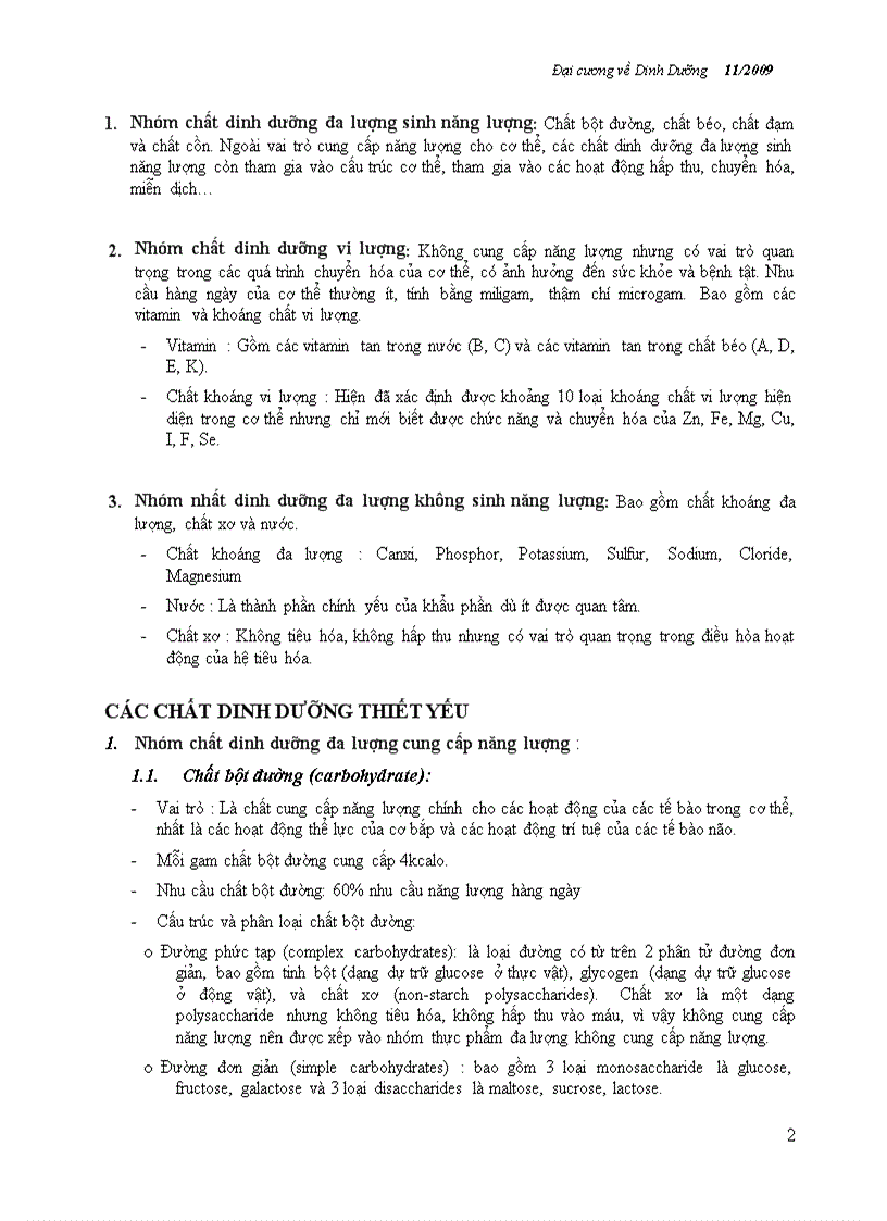 image for page Đại cương về dinh dưỡng