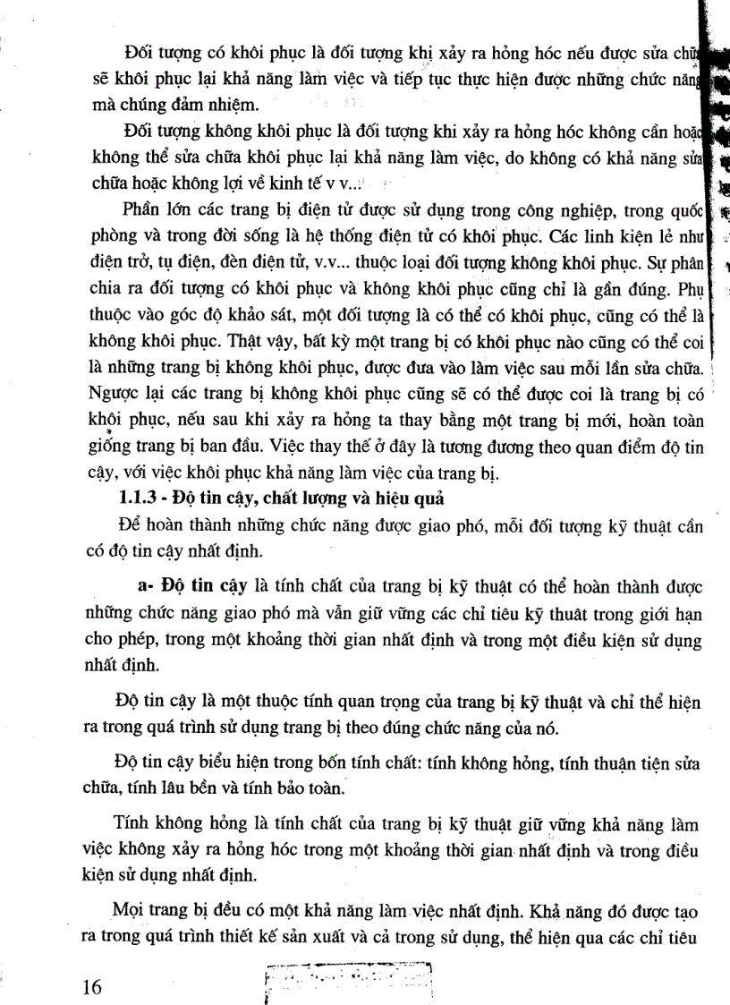 image for page Giáo trình lý thuyết độ tin cậy và khai thác trang bị điện tử QS