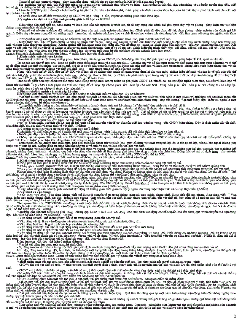 image for page Câu hỏi và đáp án thi tốt nghiệp triết học k41