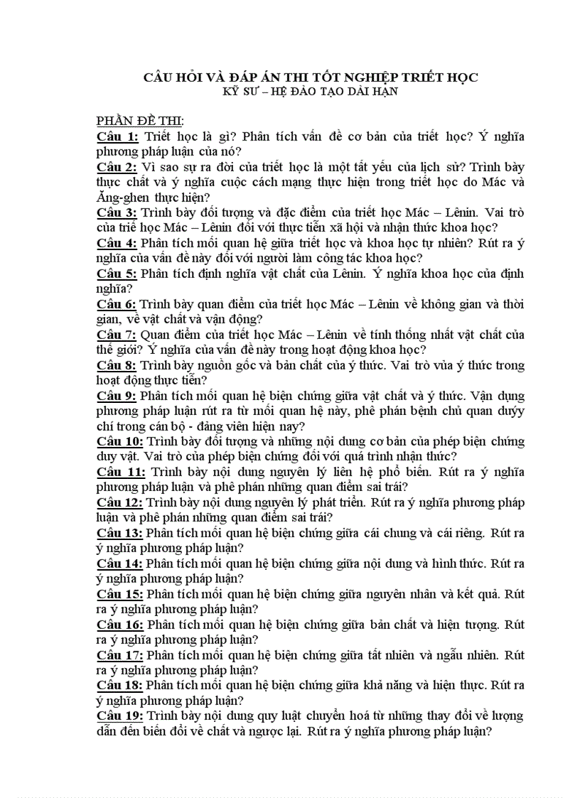 image for page Câu hỏi và đáp án thi tốt nghiệp triết học k41 1