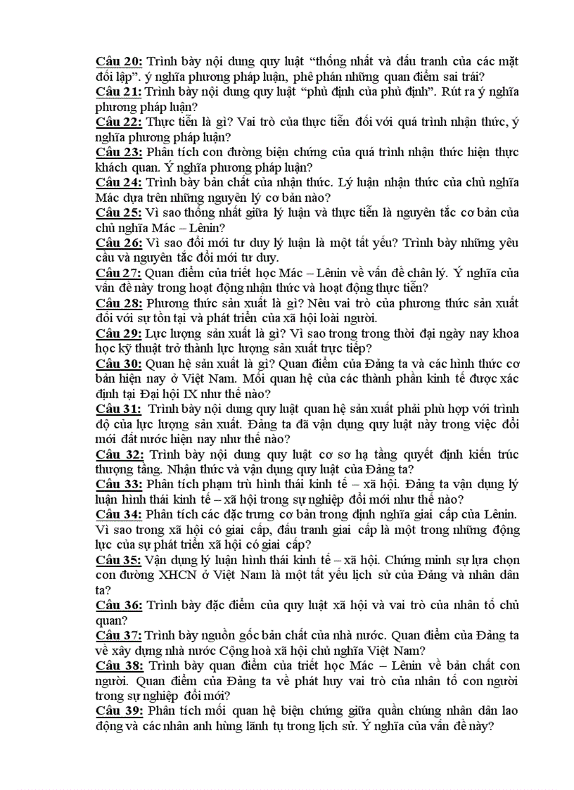 image for page Câu hỏi và đáp án thi tốt nghiệp triết học k41 1