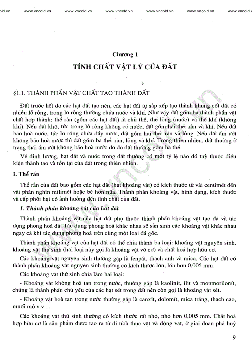 image for page Giáo trình cơ học đất DHTL