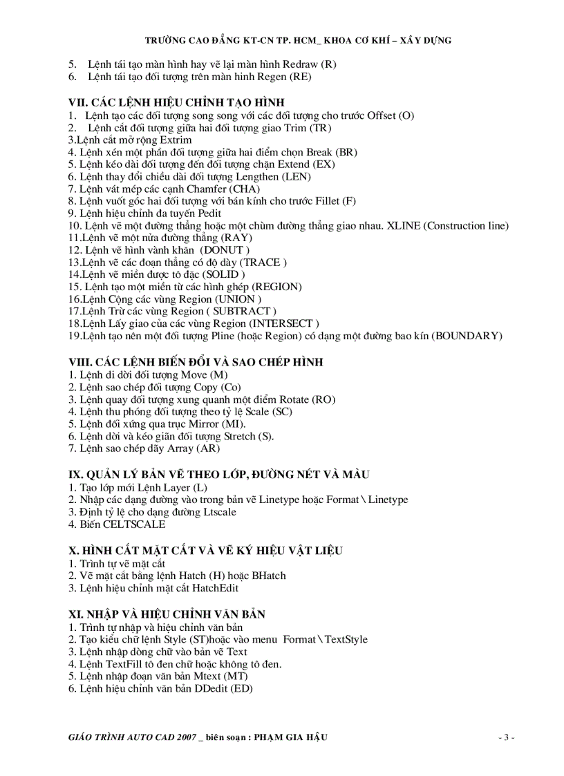 image for page Giáo trình autocad 2007 và toàn bộ lệnh tắt autocad