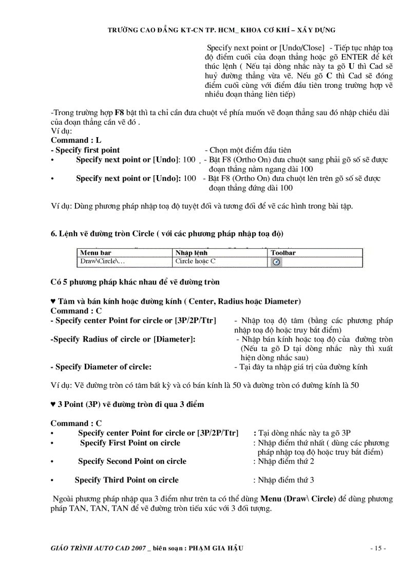 image for page Giáo trình autocad 2007 và toàn bộ lệnh tắt autocad