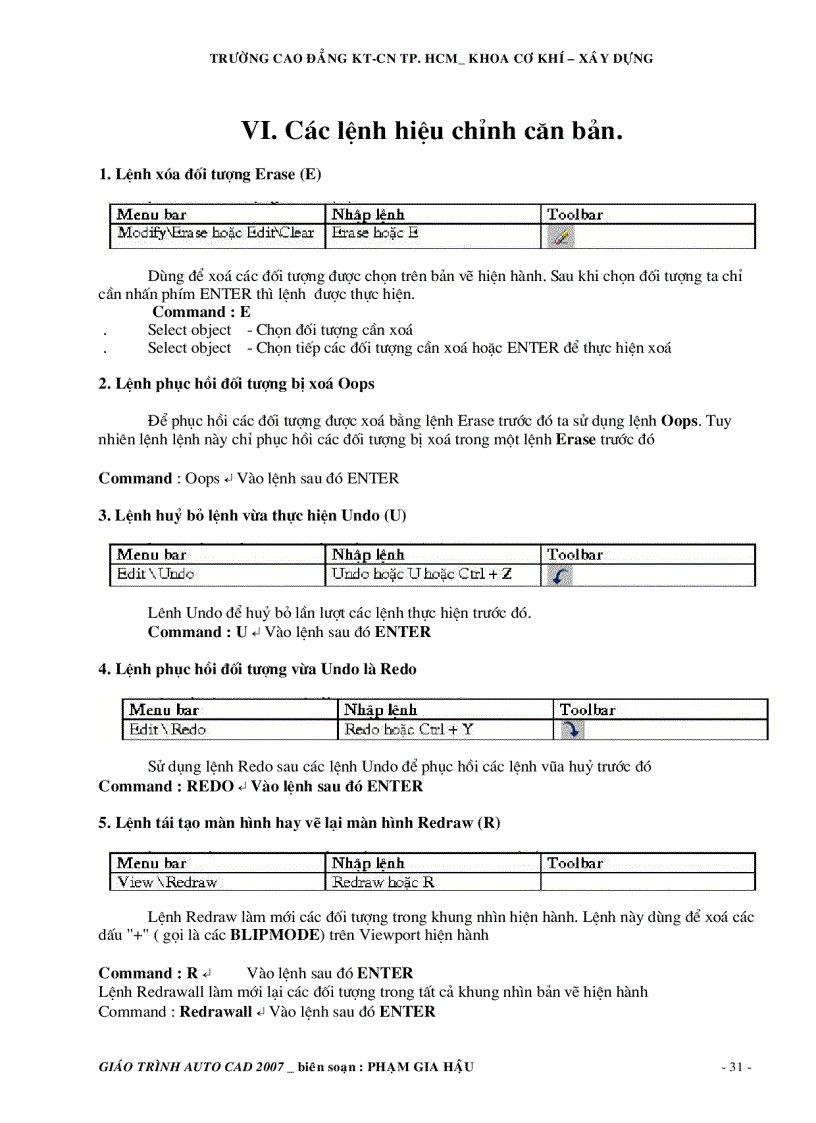 image for page Giáo trình autocad 2007 và toàn bộ lệnh tắt autocad