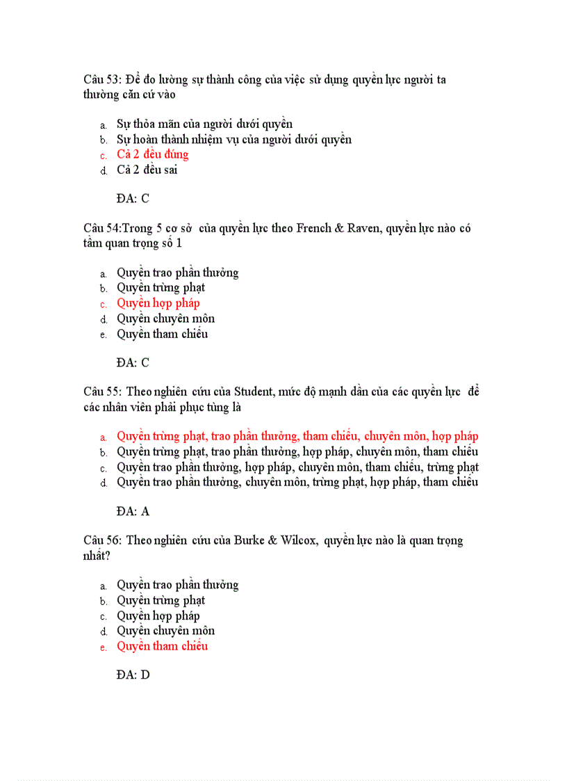 image for page Câu hỏi trắc nghiệm đáp án môn nghệ thuật lãnh đạo