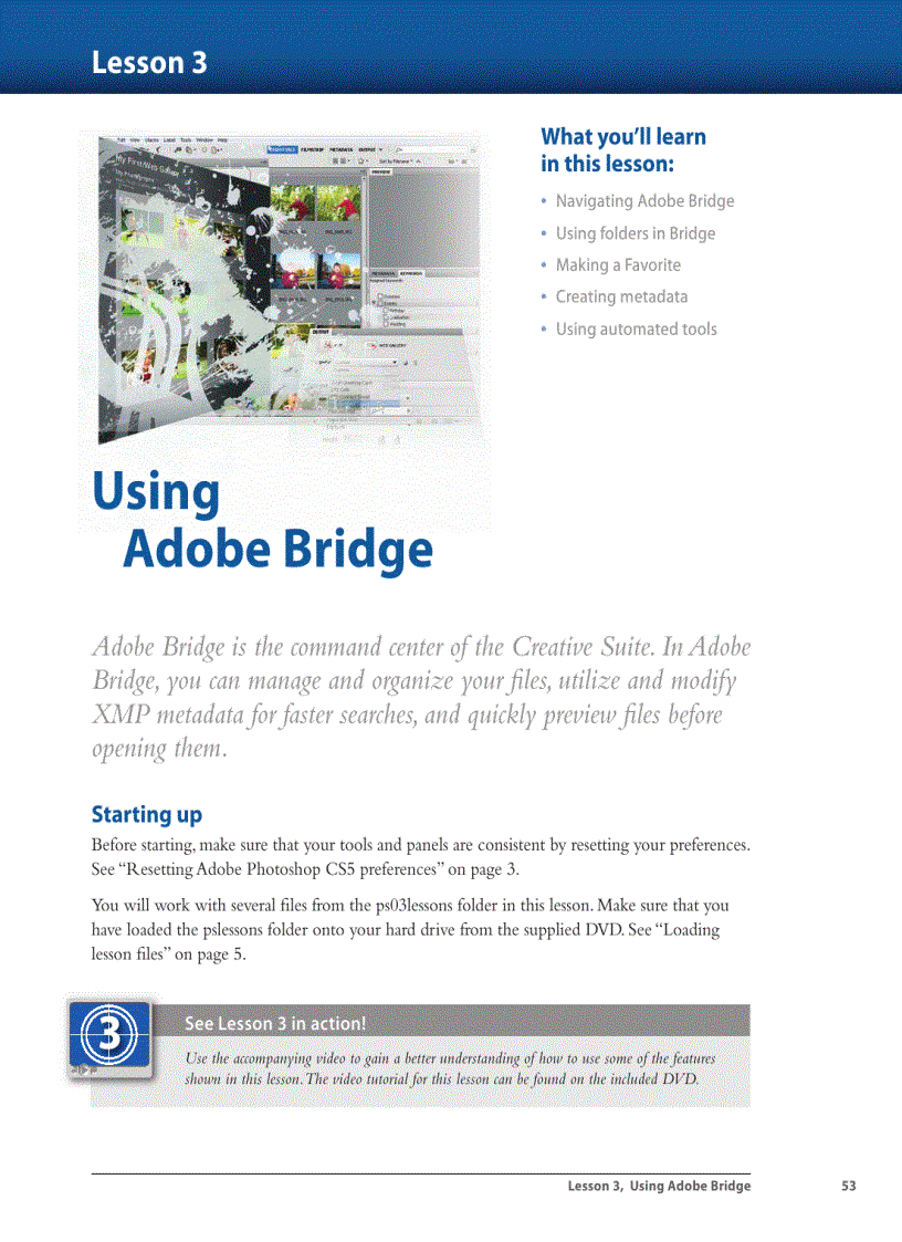 image for page Opening a fi le from Adobe Bridge