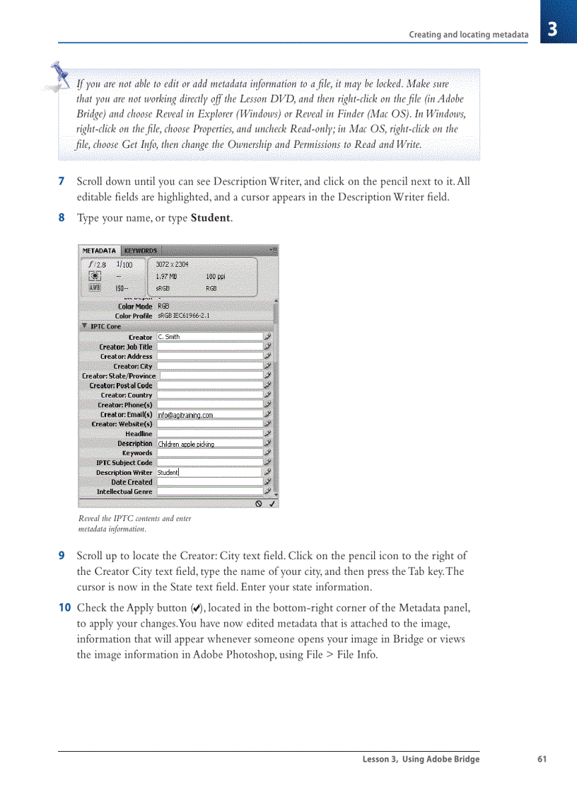 image for page Opening a fi le from Adobe Bridge