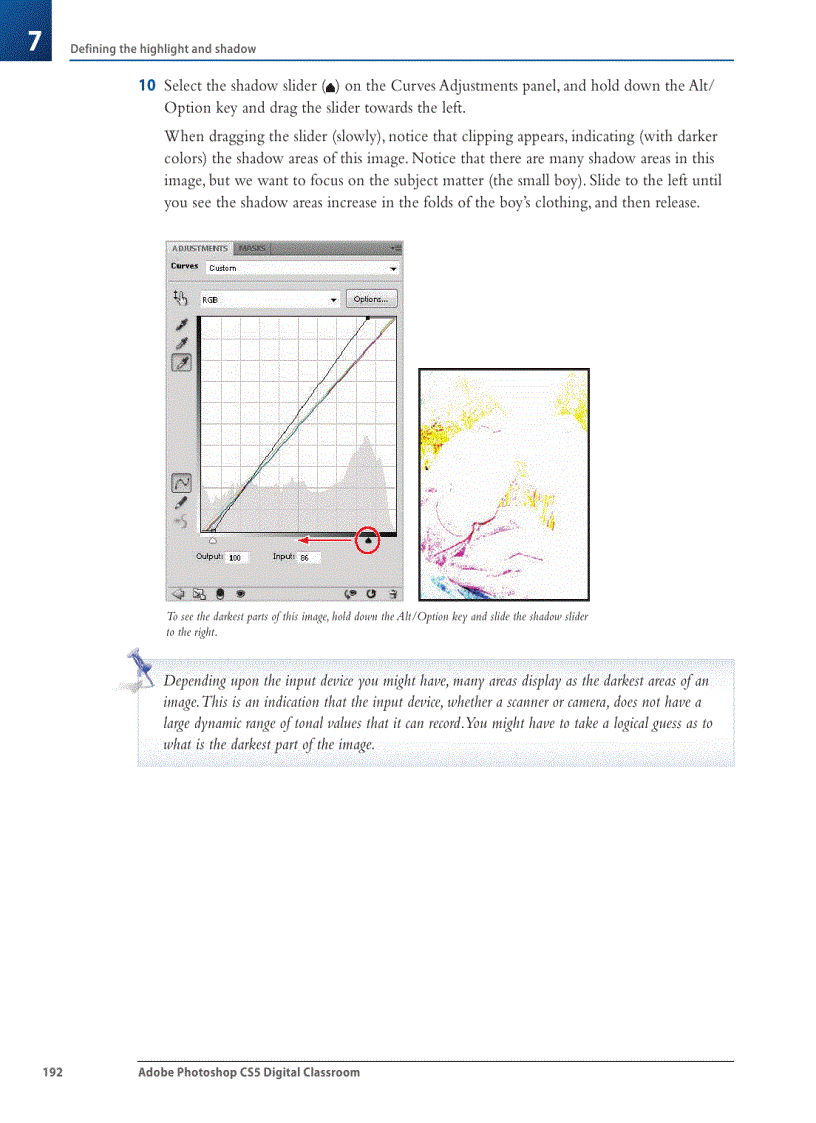 image for page Adjusting the midtones