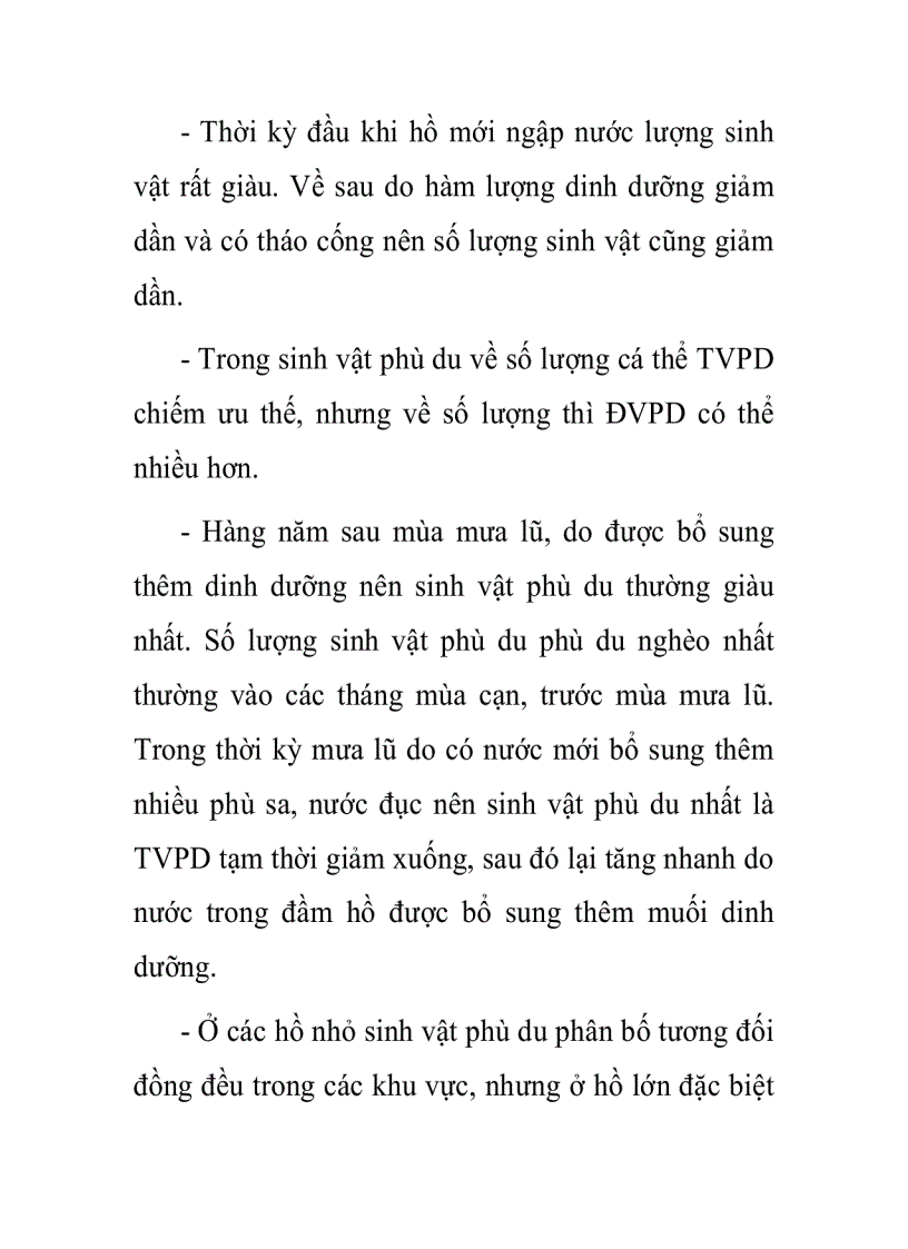 image for page Sinh vật phù du ở hồ chứa nước