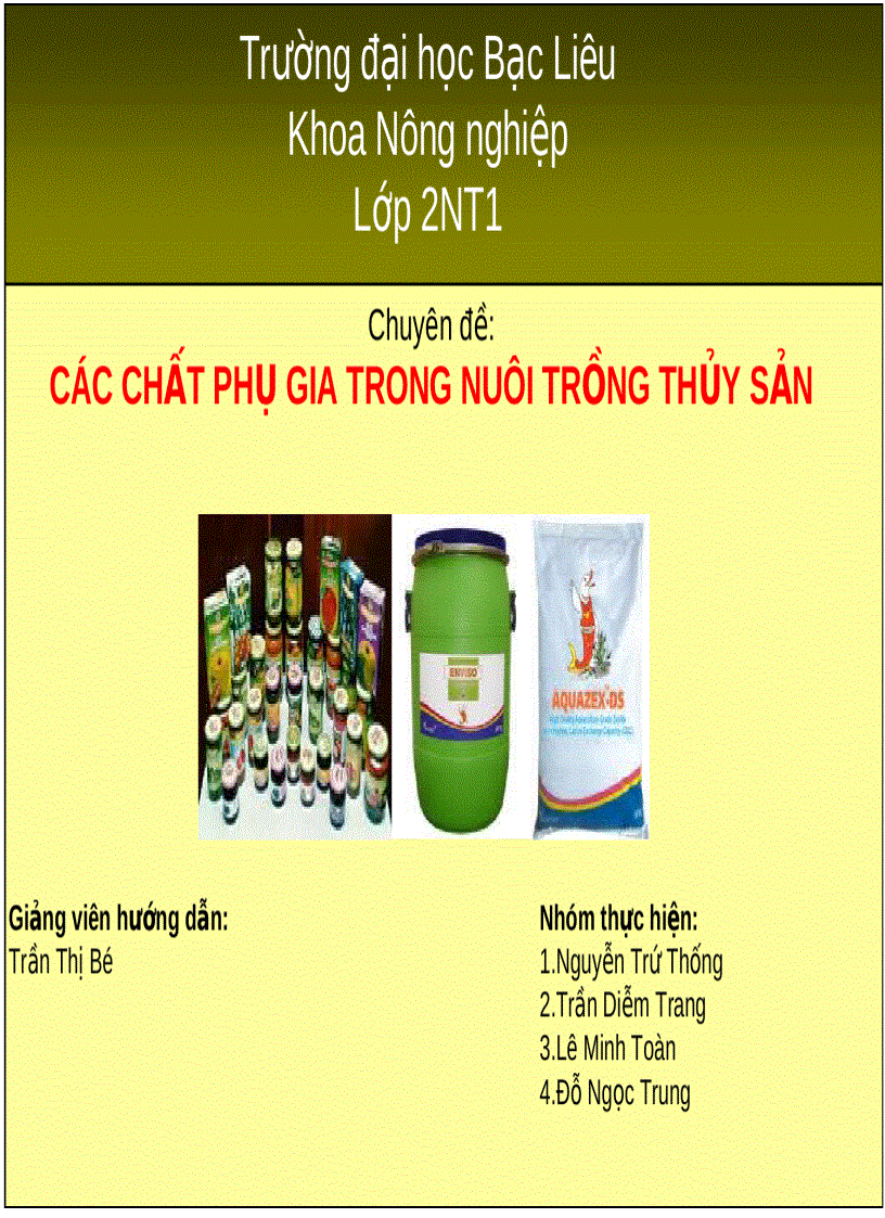 image for page Các chất phụ gia trong nuôi trồng thủy sản