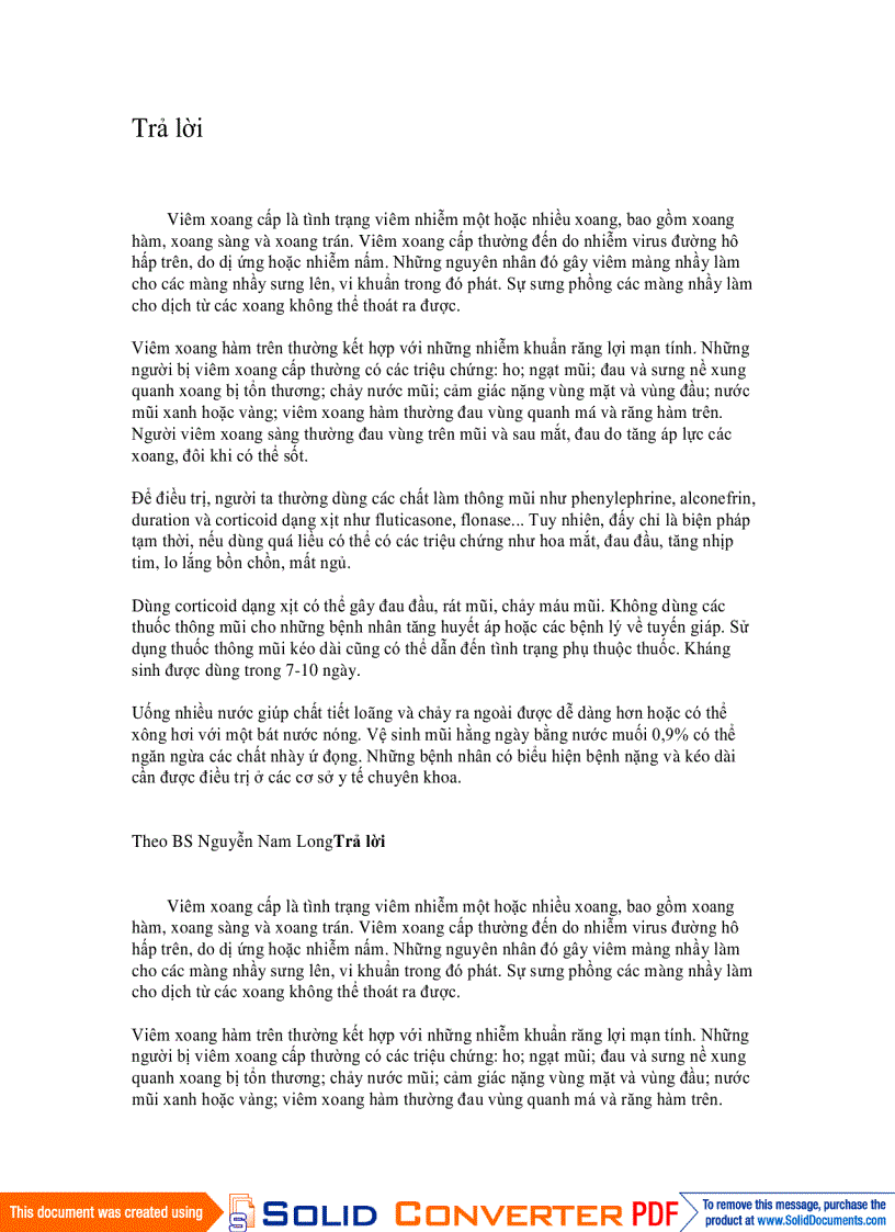 image for page BÁCH KHOA Y HỌC 2009 Bài thuốc nam chữa viêm đa xoang