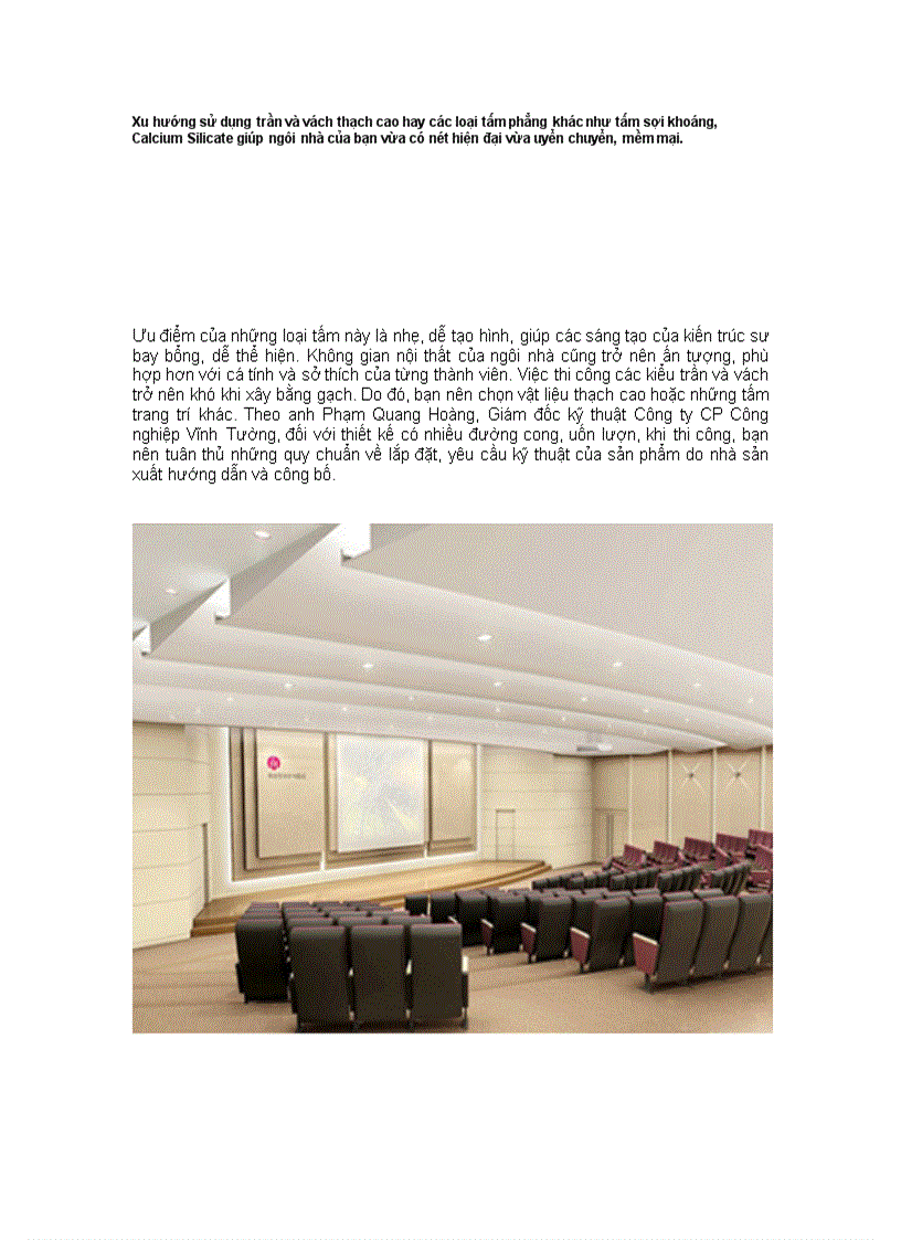 image for page Nét uyển chuyển của trần và vách thạch cao trong thiết kế nhà