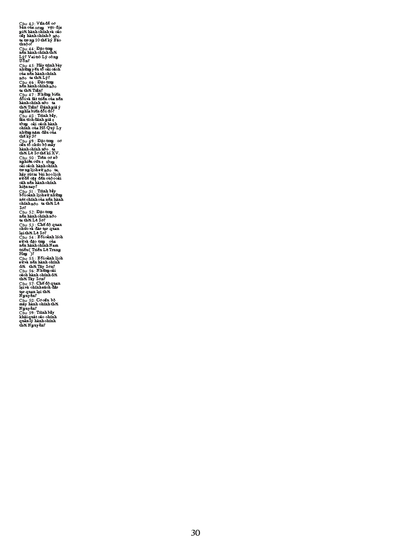 image for page Phao lịch sử hành chính 59 câu hỏi và trả lời