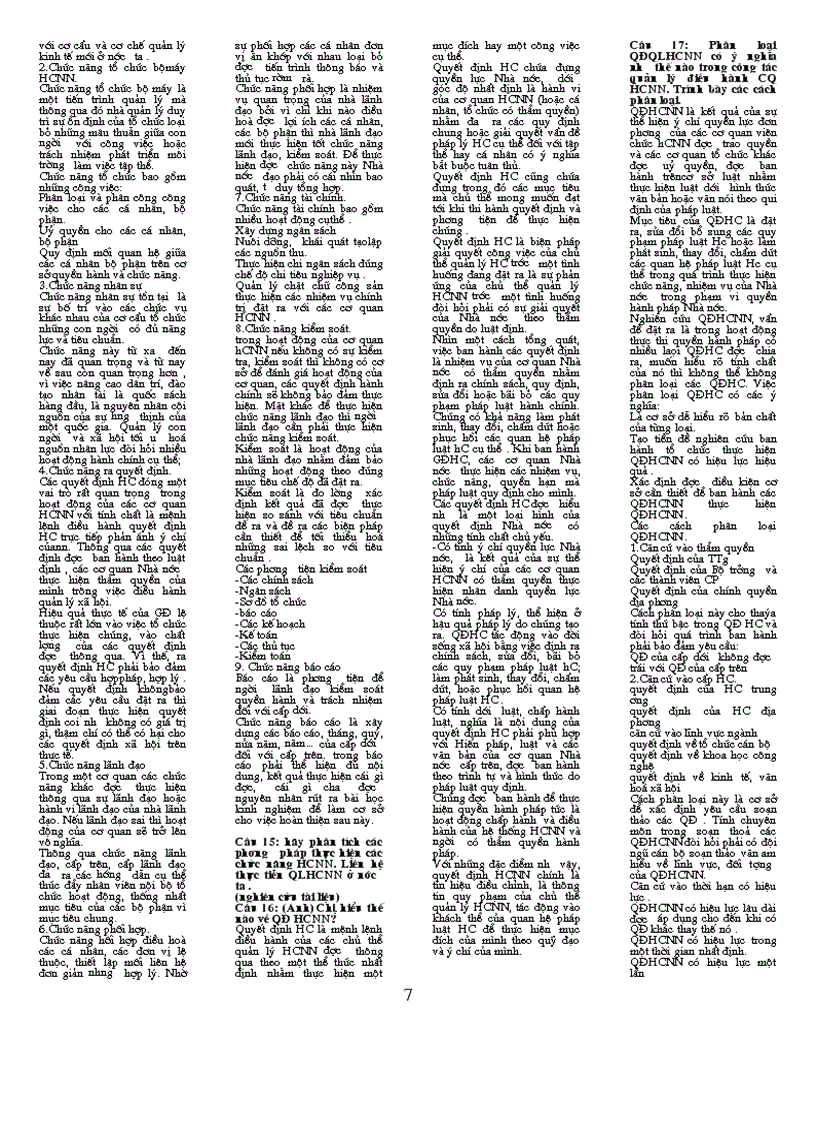 image for page 25 câu hỏi và trả lời môn Hành chính công ruột mèo