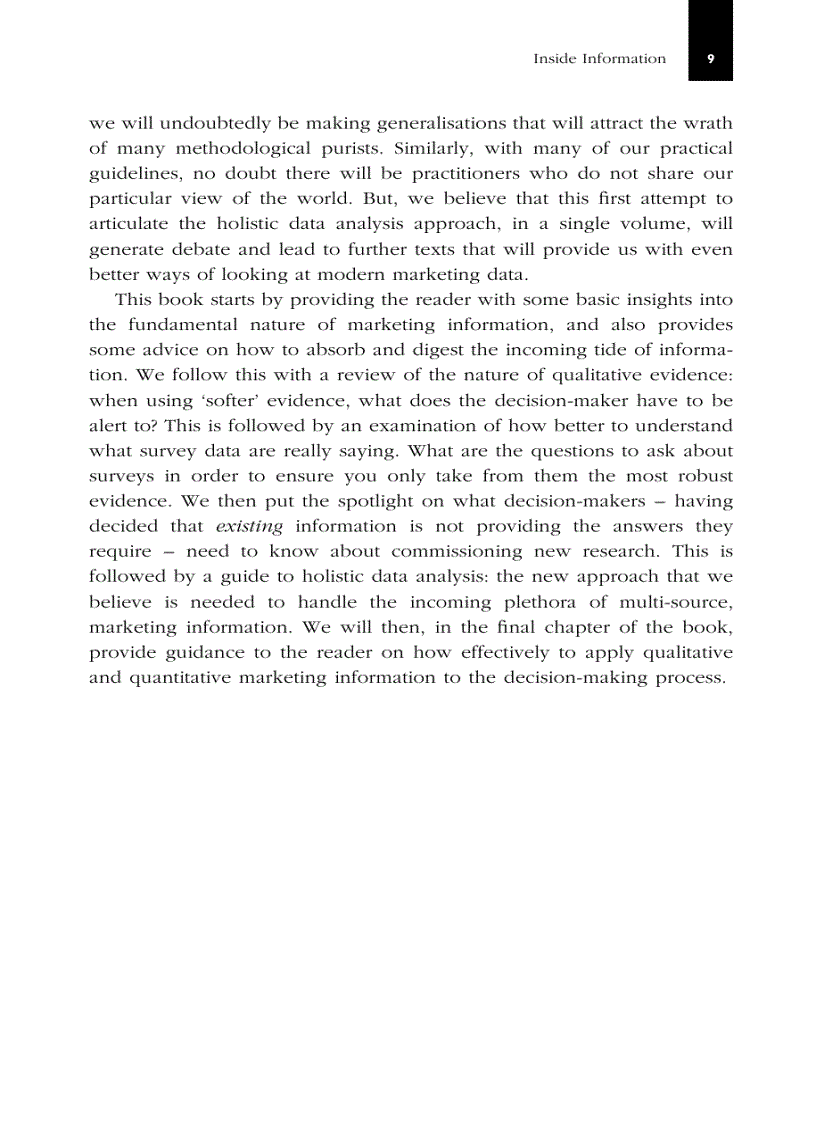 image for page Inside information Making Sense of Marketing Data