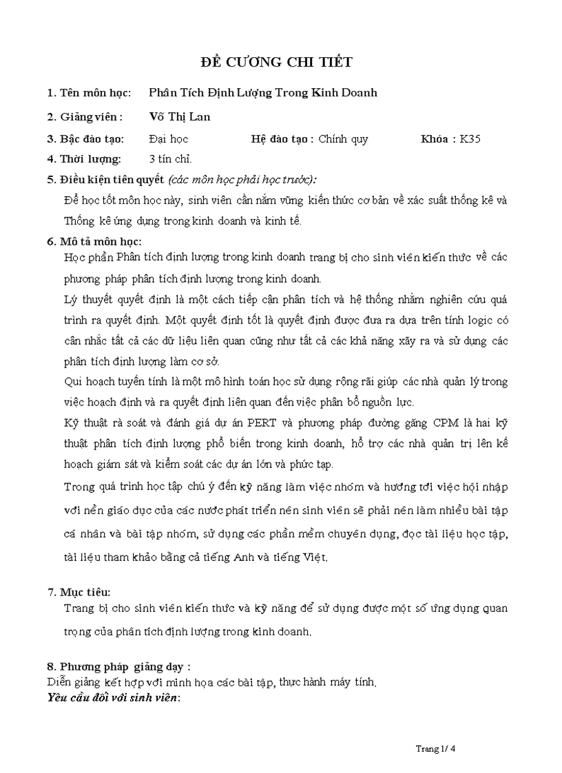 image for page Phân tích định lượng trong kinh doanh