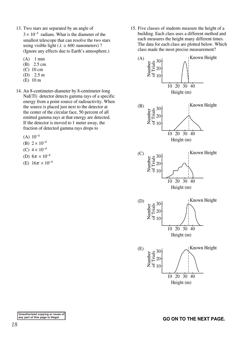image for page Đề thi GRE Physics mẫu của ETS