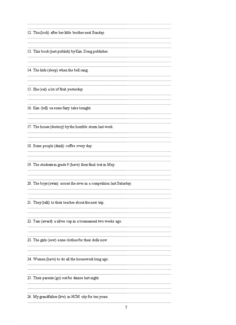 image for page Practice on tenses