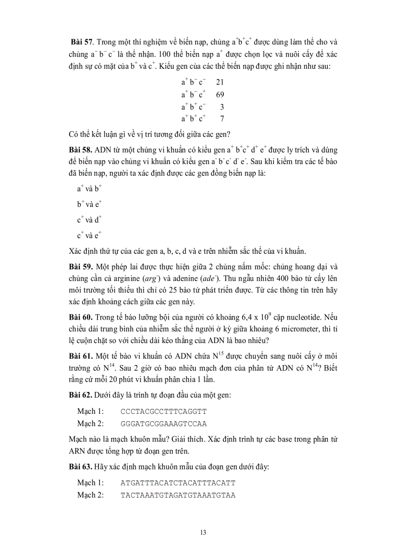 image for page Lý thuyết và bài tập môn di truyền học đại học Cần Thơ